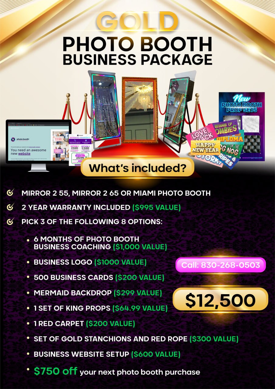 Gold Photo Booth Business Package