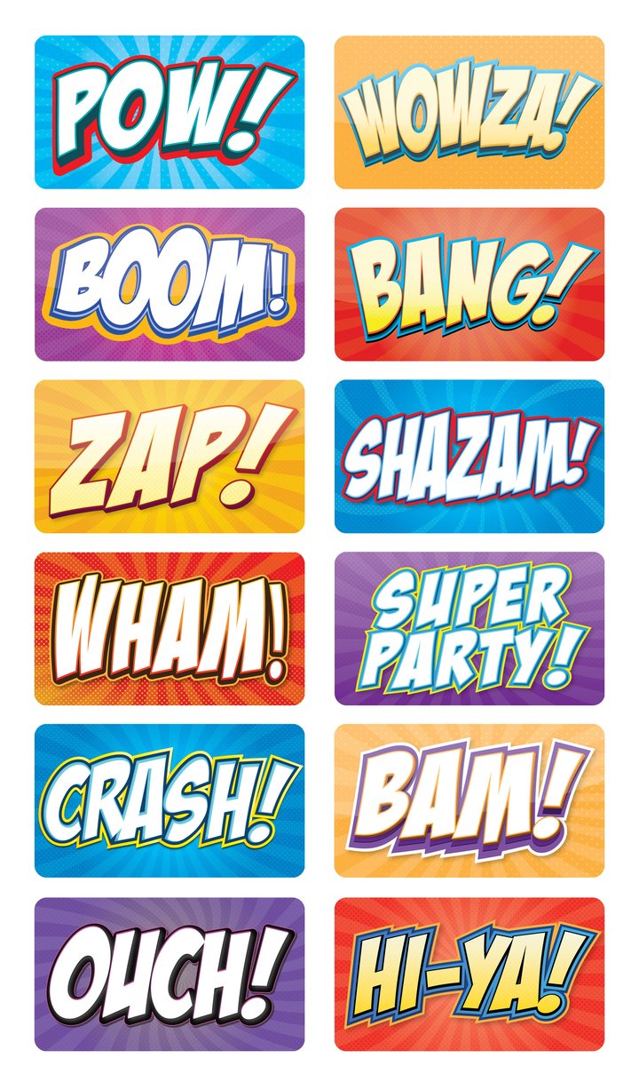 Load image into Gallery viewer, Comic Book Themed Prop Set