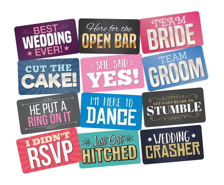 Load image into Gallery viewer, Wedding Prop Set, 6 Pieces, Doublesided