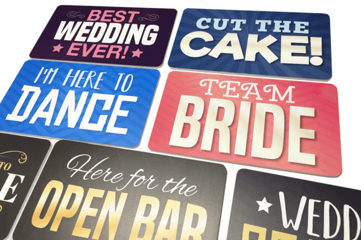 Load image into Gallery viewer, Wedding Prop Set, 6 Pieces, Doublesided