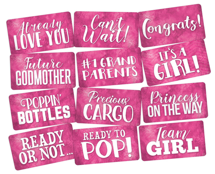 Load image into Gallery viewer, Pink Baby Shower Props