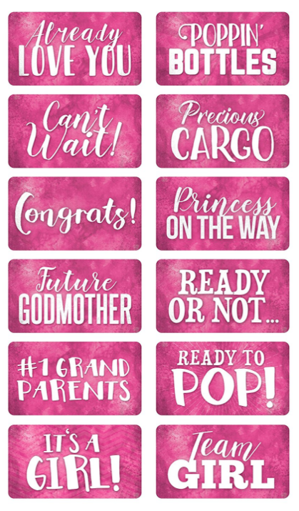 Load image into Gallery viewer, Pink Baby Shower Props