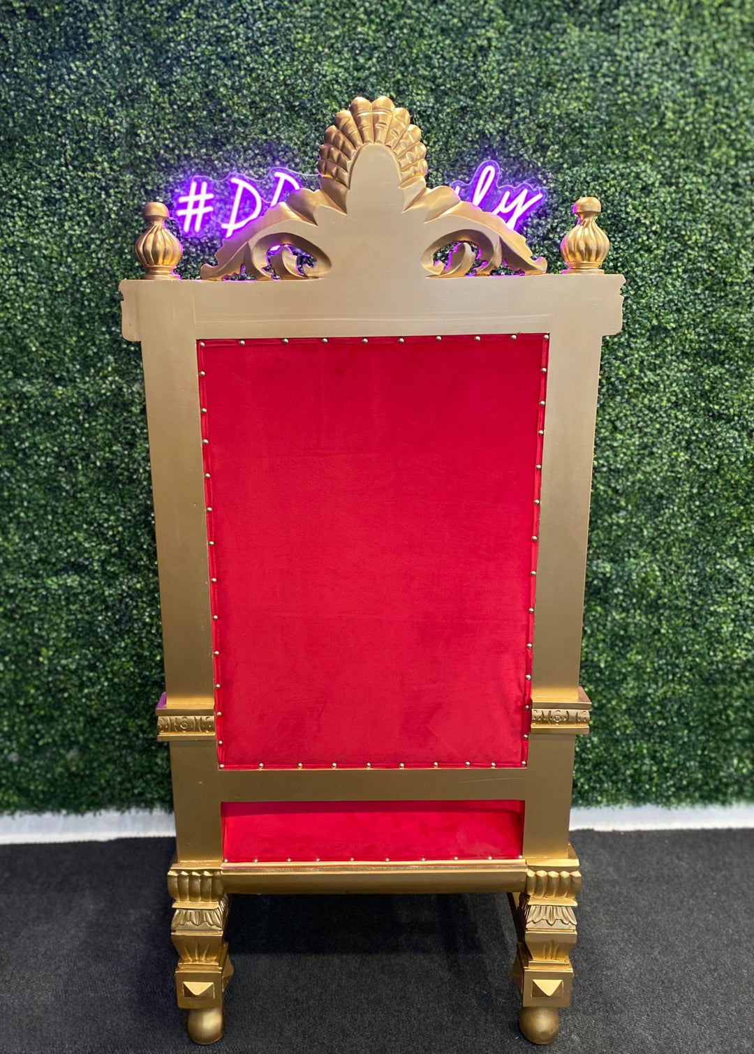 Lord Throne Chair Red Velvet/Gold