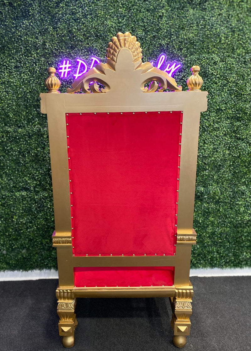 Load image into Gallery viewer, Lord Throne Chair Red Velvet/Gold
