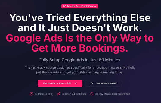 Google Ads Photo Booth Course