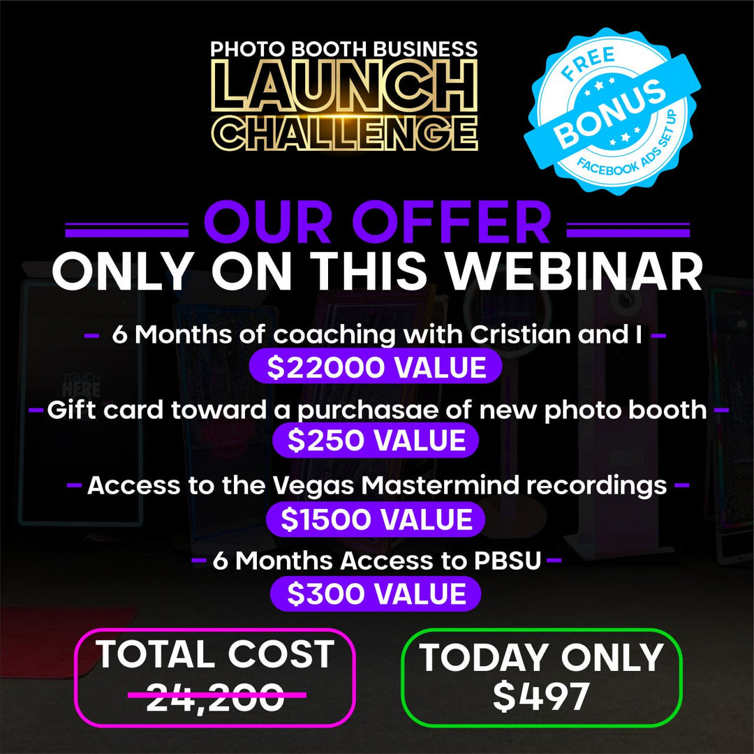 Photo Booth Business Launch Challenge Offer