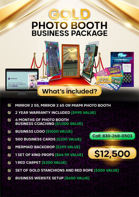 Gold Photo Booth Business Package