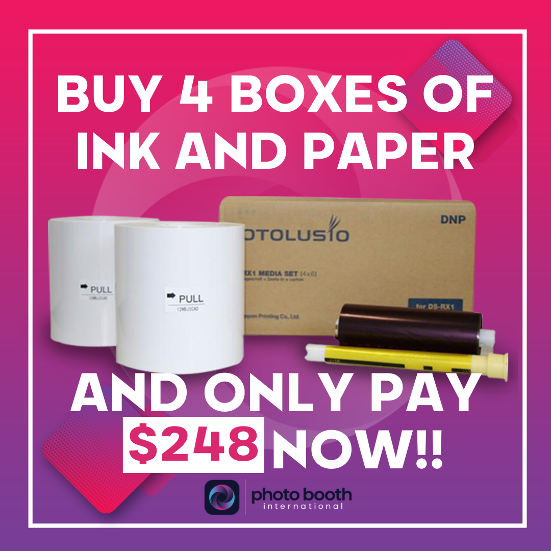 4 BOXES - DNP RX1 4×6 Media Kit - Ink And Paper For Your Photo Booth