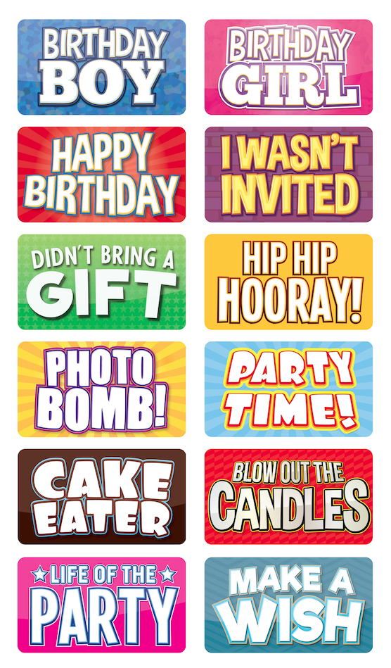 Load image into Gallery viewer, Birthday Photo Booth Props
