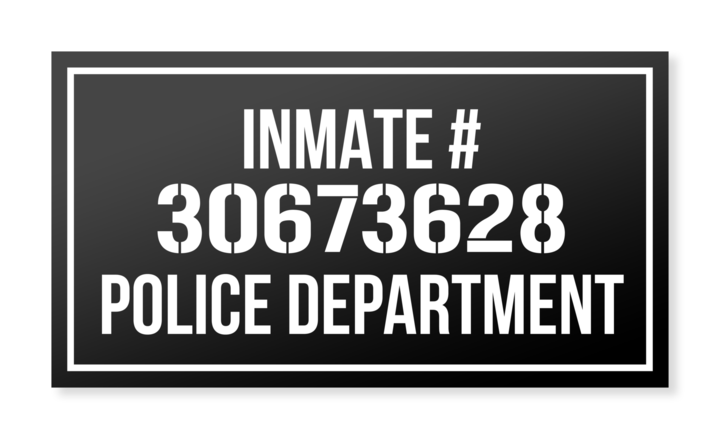 Jail Inmate Prop Sign