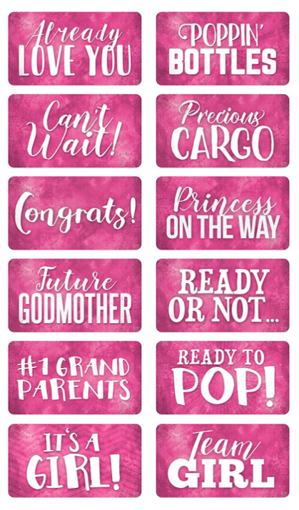 Pink Baby Shower Props