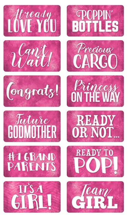 Load image into Gallery viewer, Pink Baby Shower Props
